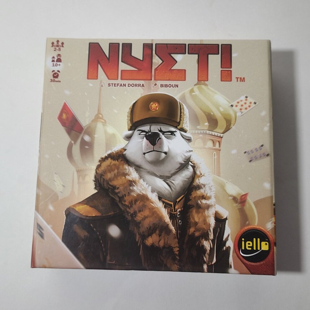 NYET! Stefan Dorra Card/Board Game w/ Post Cards Complete EUC